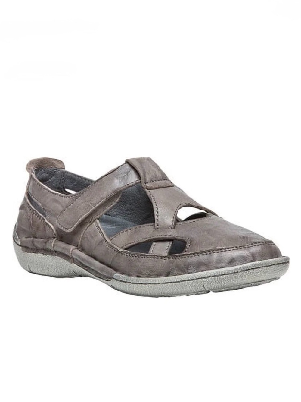 PROPET Shoes Fisherman Sandals Leather Gray White Size 7.5